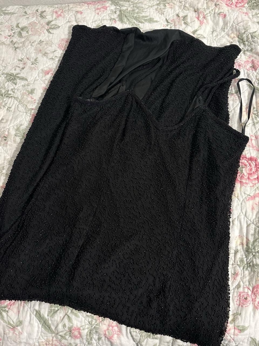 Black Beaded Prom Dress